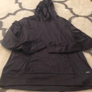 Dark gray workout hoodie.